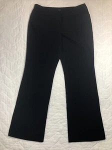 Ann Taylor Signature Trouser Pants Women’s 12 Navy Blue Wide Leg Mid Rise Career - Picture 1 of 13
