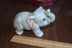 Homco Porcelain Baby Elephant Figurine - Picture 1 of 4