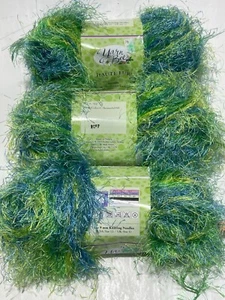 3 Yarn Bee Haute Fur Skeins Of 93 Yards Per Skeins Colors Bermuda - Picture 1 of 2