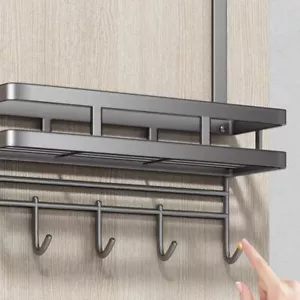 Over Door Hook Hanger Shelf Detachable Door Hanger Coat Towel Rack for Bedroom - Picture 1 of 12