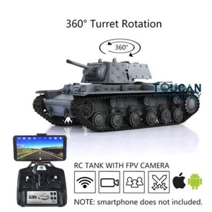 1/16 Heng Long 7.0 Soviet KV-1 RTR RC Tank 3878 Metal Tracks FPV Sound IR 360° - Picture 1 of 7