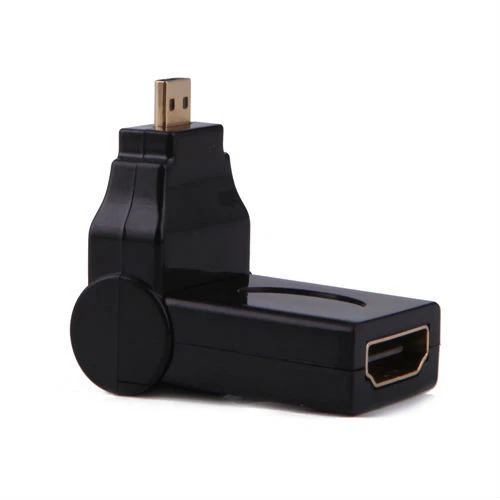 Micro Mini  HDMI Male to HDMI Female 180 Degree Swivel  Angle Adapter Converter - Image 1 of 1
