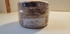 Jute Cord Burlap Natural Hampton Home 4-Ply Jute Rope Cord 1LB Roll - Picture 1 of 4