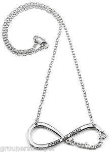 Collar Director Nuevo Estilo Corazón 18 Pulgadas 3mm Infinito Con Letras Esmaltadas - Imagen 1 de 9