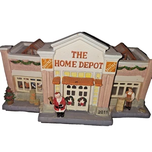 De colección Años 2010 The Home Depot Tienda Cerámica Iluminada Edificio Navidad Pueblo Decoración - Imagen 1 de 6