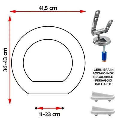 SEDILE COPRIWATER COMPATIBILE GRAVENA CONIO BIANCO - Immagine 1 di 4
