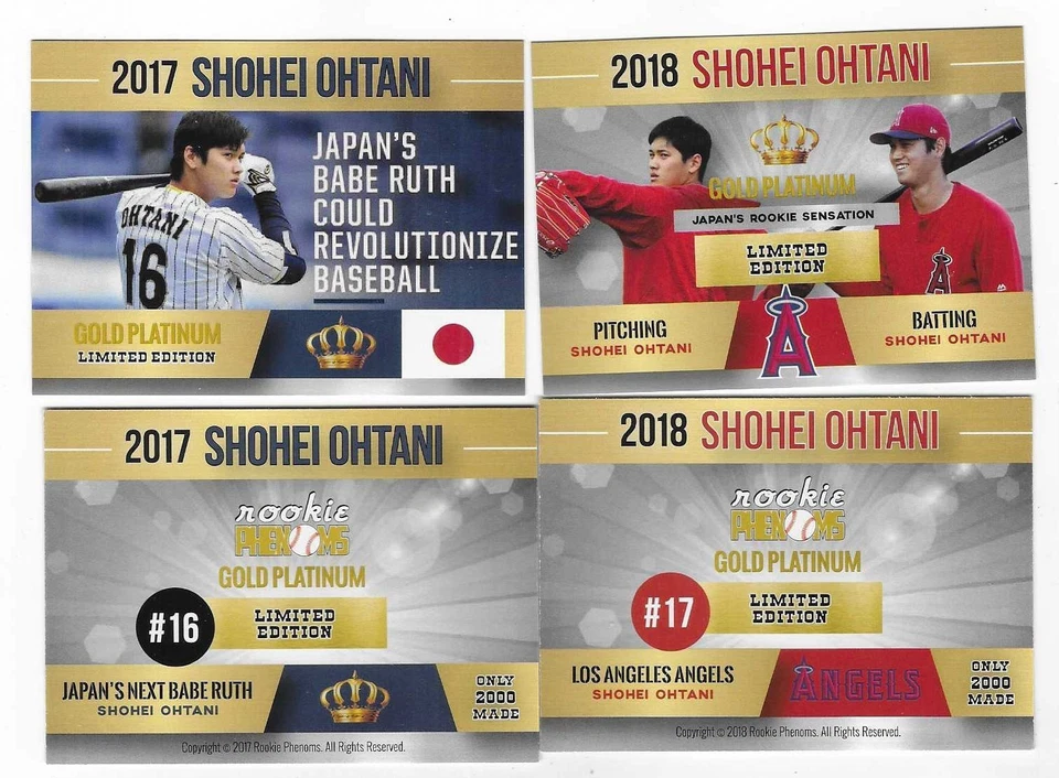(2) TARJETA SHOHEI OHTANI LE JAPAN RC SENSACIÓN BATEO/LANZAMIENTO Y NEXT BABE RUTH Foto 1 de 1