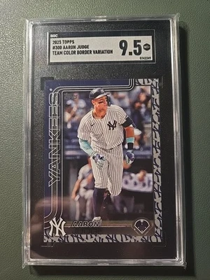 2025 Topps #300 Aaron Judge Team Color Border Variation SGC 9.5 SP Case Hit - Image 1 of 2