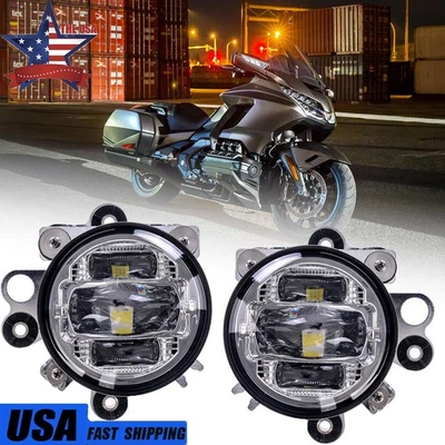 For 2012-2017 Honda Goldwing GL1800 LED Fog Lights Clear Lens Lamp DOT-Certified - Image 1 of 4