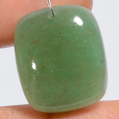 Green Aventurine Radiant Cabochon Drilled Gemstone 26 Ct. 20X17X6 mm A-35096 - Image 1 of 2