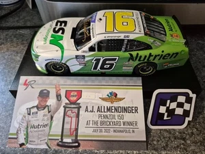 AJ Allmendinger Autographed #16 Nutrien Indy Road Course Winner 2022 Camaro - Picture 1 of 4