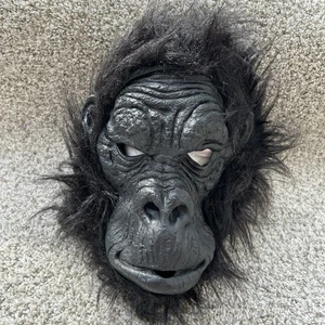 Gorilla Halloween Full Head - Costume Mask - Faux Fur Hair With Realistic Face - Picture 1 of 6