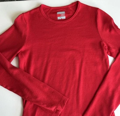 Icebreaker Womens XS Merino Wool 260 Tech Long Slv Crew Thermal Top Base Layer - Image 1 of 4