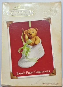  2003 Hallmark Keepsake - Baby's First Christmas  Porcelain Shoes - Picture 1 of 3
