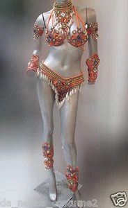 Set costumi da ballerino Da NeeNa T026C Samba Parade Drag Carnival Rio XS-XL  - Foto 1 di 5