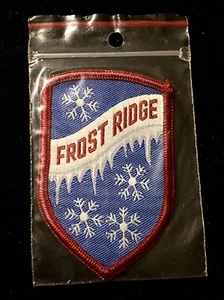 FROST RIDGE Vintage Ski Patch’Lost Area’ NEW YORK Skiing Resort Souvenir Travel - Picture 1 of 3