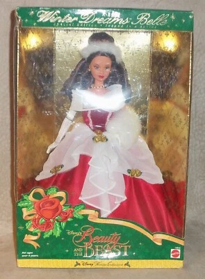 BEAUTY & THE BEAST WINTER DREAMS BELLE BARBIE DOLL 1998 KB TOYS MATTEL 19845 NIB - Image 1 of 4