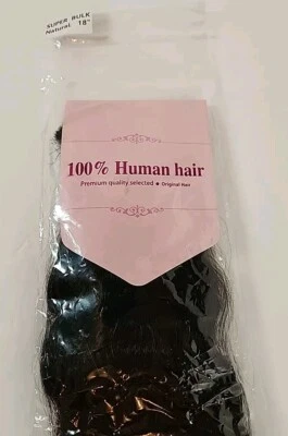 NEW 18" 2 Bundles Brazilian Loose Wave 100% Human Hair Extensions Hair Natural - Image 1 of 4