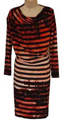 Vestido Jersey Vivienne Westwood Rayas Estampado Puente de Londres Elástico Talla S Foto 1 de 4