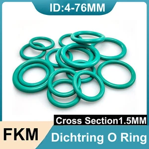 4 mm - 76 mm Außendurchmesser FKM Gummi O-Ringe Dichtungen 1,5 mm Querschnitt - Bild 1 von 7