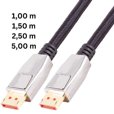 Shiverpeaks® DisplayPort Kabel 2K - 8K HDR10 HBR3 DSC 32,4Gbit/s 1m 1,5m 2,5m 5m - Bild 1 von 4
