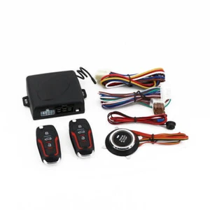 Car Keyless Entry Engine Start Alarm System Push Button Remote Starter Stop Kit - Picture 1 of 7