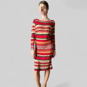 Polo Ralph Lauren Women’s Striped Colorful Viscose Bodycon Dress – Size M - Picture 1 of 9