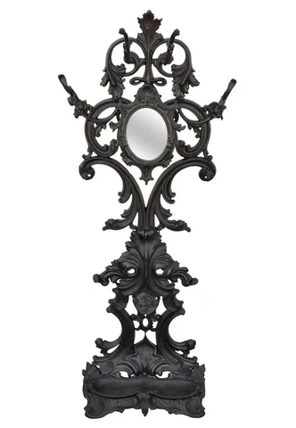 19th Century Cast Iron Hall Tree ~ French Rococo Style ~ Victorian ~ Coat Rack Cover