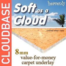 cheapest SOFT AS A CLOUD 8mm thick foam carpet underlay -buy just what you need