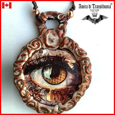 Волшебный талисман амулет подвеска ожерелье дизайн женщина сглаз мед пчелы нагрудник - Изображение 1 из 4