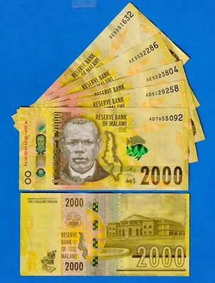 Malawi 2000 2,000 Kwacha 2016 P-69 Circulated Banknote - Image 1 of 3