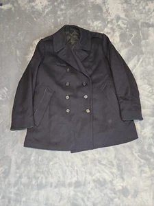 Vintage Chicago police Dept Coat Jacket Wool Service Peacoat Regular 1980s - Picture 1 of 13