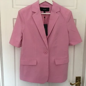 VERO MODA LOVE ISLAND PINK Short sleeve jacket + trousers suit. BNWT Size S - Picture 1 of 7