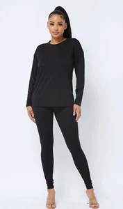 Women’s Two Piece Soft Comfortable Leggings Set Large Love J Brand New - Picture 1 of 1