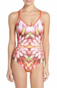 New Robin Piccone Ariana One-Piece Swimsuit Floral Size 4 - Picture 1 of 7
