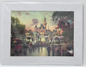 Disney Thomas Kinkade Disneyland 50th Anniversary 2005 Matted Print 11x14 NEW - Picture 1 of 4