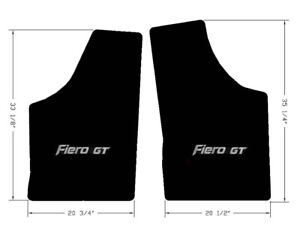 NEW! 1984 - 1988 Black Carpet Floor Mats Pontiac Fiero with Silver GT logo Set 2