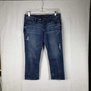 Delia's Jeans Junior's 5/6 Stretch Crop Denim Distressed Women's - Picture 1 of 15