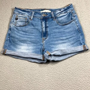 Kancan Jean Shorts Women's 11/29 Blue Shortie 3 Inch Inseam Stretch Preppy Denim - Picture 1 of 16