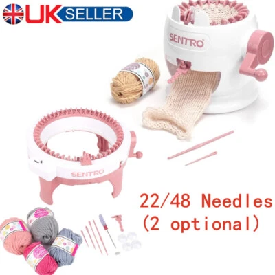 22/48 Needles Knitting Machine Round Hand Weaving Loom DIY Scarf Hat Kids Toy