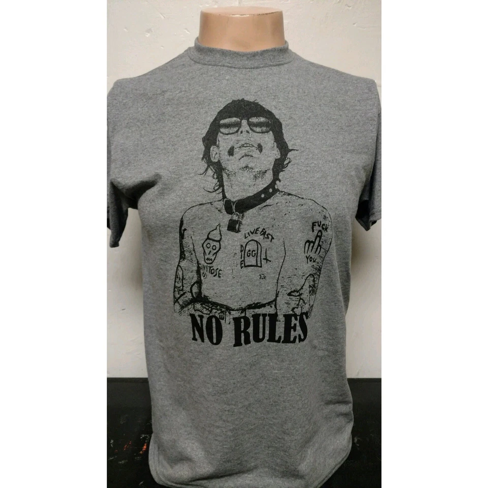 Camiseta punk GG Allin No Rules Homoge Murder Junkies - Imagem 1 de 1