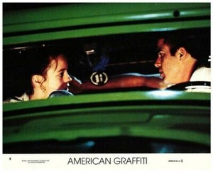 American Graffiti Original Lobby Card Paul Le Mat Mackenzie Phillips Ford V8