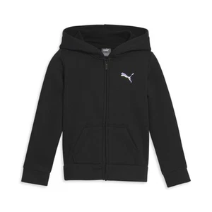 PUMA Core Pack Long Sleeve Zip Up Hoodie Youth Girls Black Casual Athletic Outer - Picture 1 of 2
