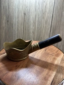 Antique Chinese Brass Silk Iron with Black Wooden Handle EUC fast Free Shipping - Picture 1 of 15