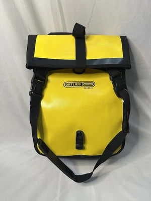 Ortlieb Impermeable Clásico Rodillo Bicicleta Alforja Bolsa Individual Amarillo Negro Foto 1 de 4
