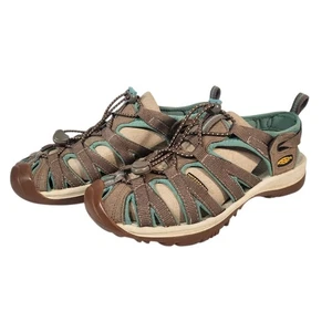 Keen Whisper Waterproof Outdoor Women Sandals Sz 5.5 Shiitake/Malachite 1016577 - Picture 1 of 13