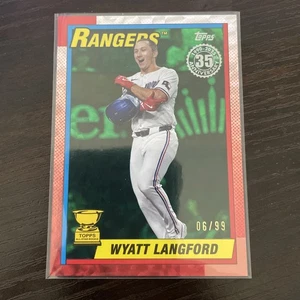 2025 Topps Series 2 Wyatt Landford Green Foil  35th Anniversary 90B2-35 /99 SP - Picture 1 of 2