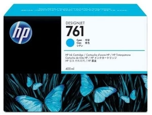 HP 761 TINTENPATRONE CYAN BLAU - CM994A - DESIGNJET T7100 - MHD 2019 - 400 ml - Bild 1 von 3
