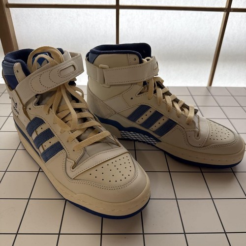 Adidas Uomo Forum 84 Sneakers Alte Bianco Navy US7.5 Atletica