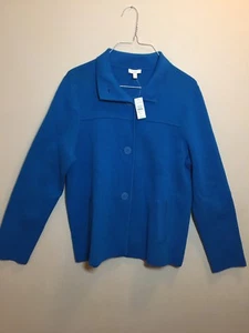 Women Talbots Turquoise petite L Cardigan sweater - New - Picture 1 of 7